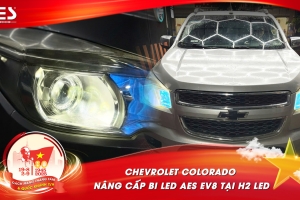 Chevrolet Colorado nâng cấp bi LED AES EV8 tại H2 LED