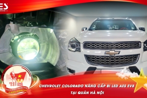 Chevrolet Colorado nâng cấp bi LED AES EV8 tại Quân Hà Nội
