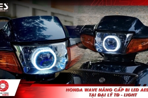 Honda Wave nâng cấp bi LED AES EV2 tại đại lý TĐ - Light