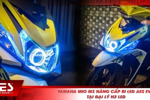 Yamaha Mio M3 nâng cấp bi LED AES EV2 tại đại lý H2 LED