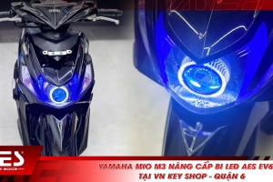 Yamaha Mio M3 nâng cấp bi LED AES EV6 tại VN Key Shop - Quận 6