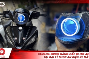Yamaha Sirius nâng cấp bi LED AES EV6 tại đại lý Shop An Điện Xe Máy - Bình Tân