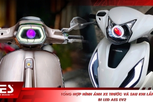 Tổng hợp hình ảnh xe trước và sau khi lắp đặt Bi LED AES EV2