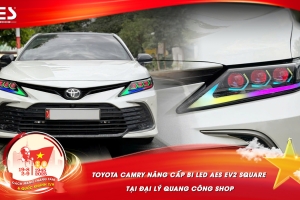 Toyota Camry nâng cấp bi LED AES EV2 Square tại đại lý Quang Công Shop