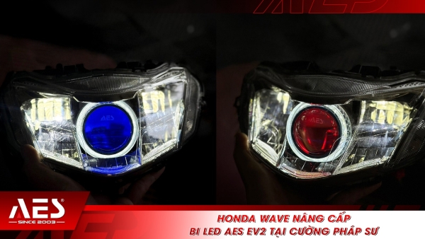 Honda Wave nâng cấp Bi LED AES EV2 tại Cường Pháp Sư