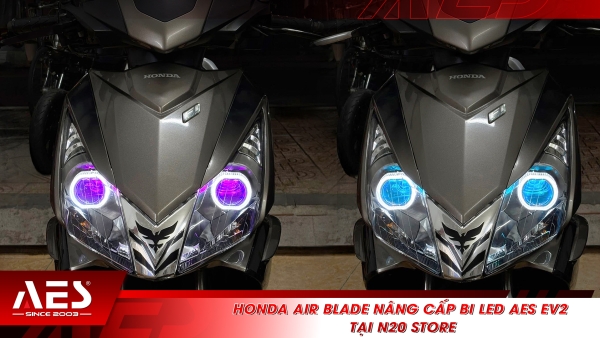 Honda Air Blade nâng cấp bi LED AES EV2 tại N20 Store