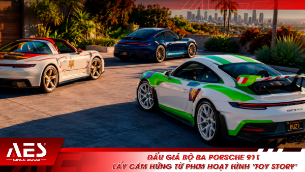 Đấu giá bộ ba Porsche 911 lấy cảm hứng từ phim hoạt hình 'Toy Story'