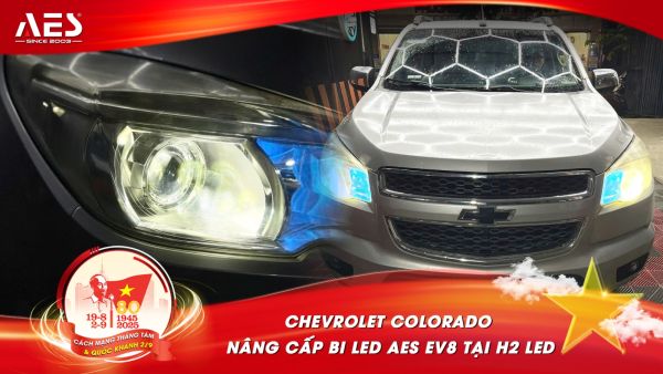 Chevrolet Colorado nâng cấp bi LED AES EV8 tại H2 LED