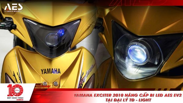 Yamaha Exciter 2010 nâng cấp bi LED AES EV2 tại đại lý TĐ - Light