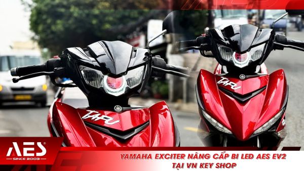 Yamaha Exciter nâng cấp bi LED AES EV2 tại VN Key Shop