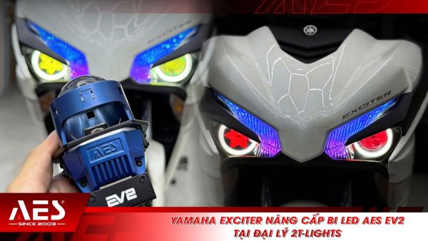 Yamaha Exciter nâng cấp bi LED AES EV2 tại đại lý 2T-Lights - Quận 12