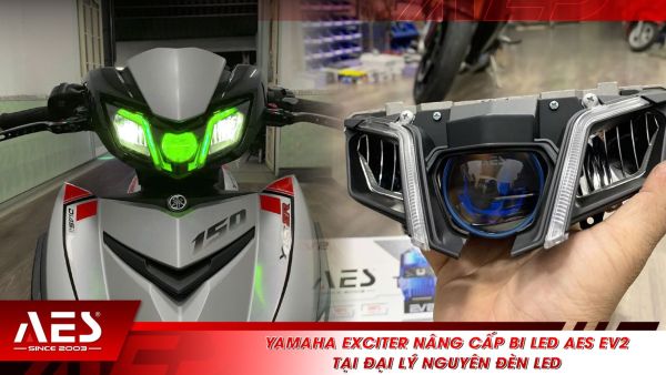 Yamaha Exciter nâng cấp Bi LED AES EV2 tại đại lý Nguyên Đèn LED - Bình Dương