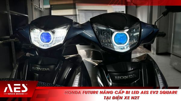 Honda Future nâng cấp bi LED AES EV2 Square tại Điện Xe N2T