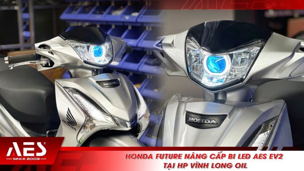 Honda Future nâng cấp bi LED AES EV2 tại HP Vĩnh Long Oil