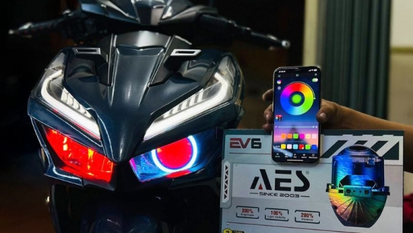 Honda Vario nâng cấp bi LED AES EV6 tại Độ Đèn Xe Máy Soon Anh