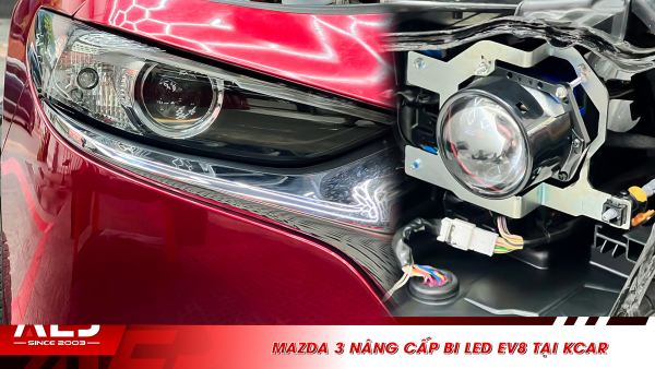 Mazda 3 nâng cấp đèn bi LED AES EV8 tại K.Car Auto