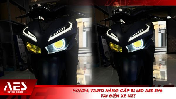 Honda Vario nâng cấp bi LED AES EV6 tại Điện Xe N2T