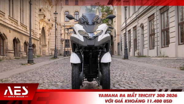 Yamaha ra mắt Tricity 300 2026 với giá khoảng 11.400 USD