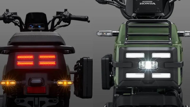 Cụm đèn pha LED hình chữ nhật kết hợp bốn đèn LED định vị bố trí ở bốn góc